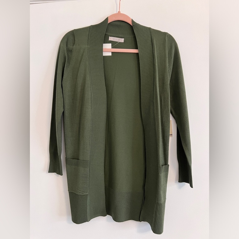 Olive green cardigan size S